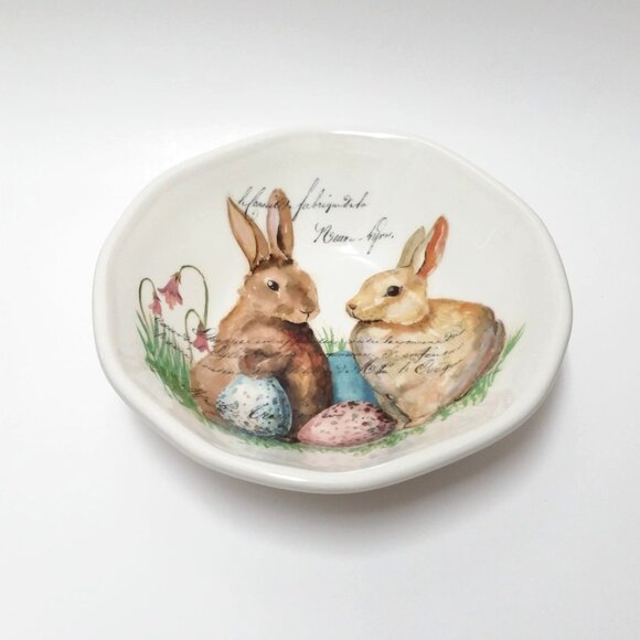 Effetti Italy Limited Edition Easter Bunny Rabbit Pasta Candy Serving Bowl - Picture 2 of 5